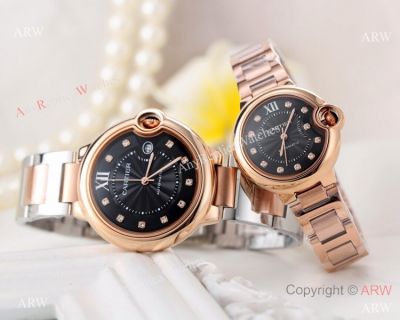 Clone Cartier Ballon Bleu Rose Gold Automatic Watches 42mm 